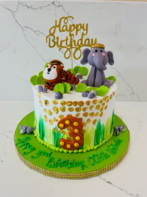 Olivia's Jungle Theme Party Cake