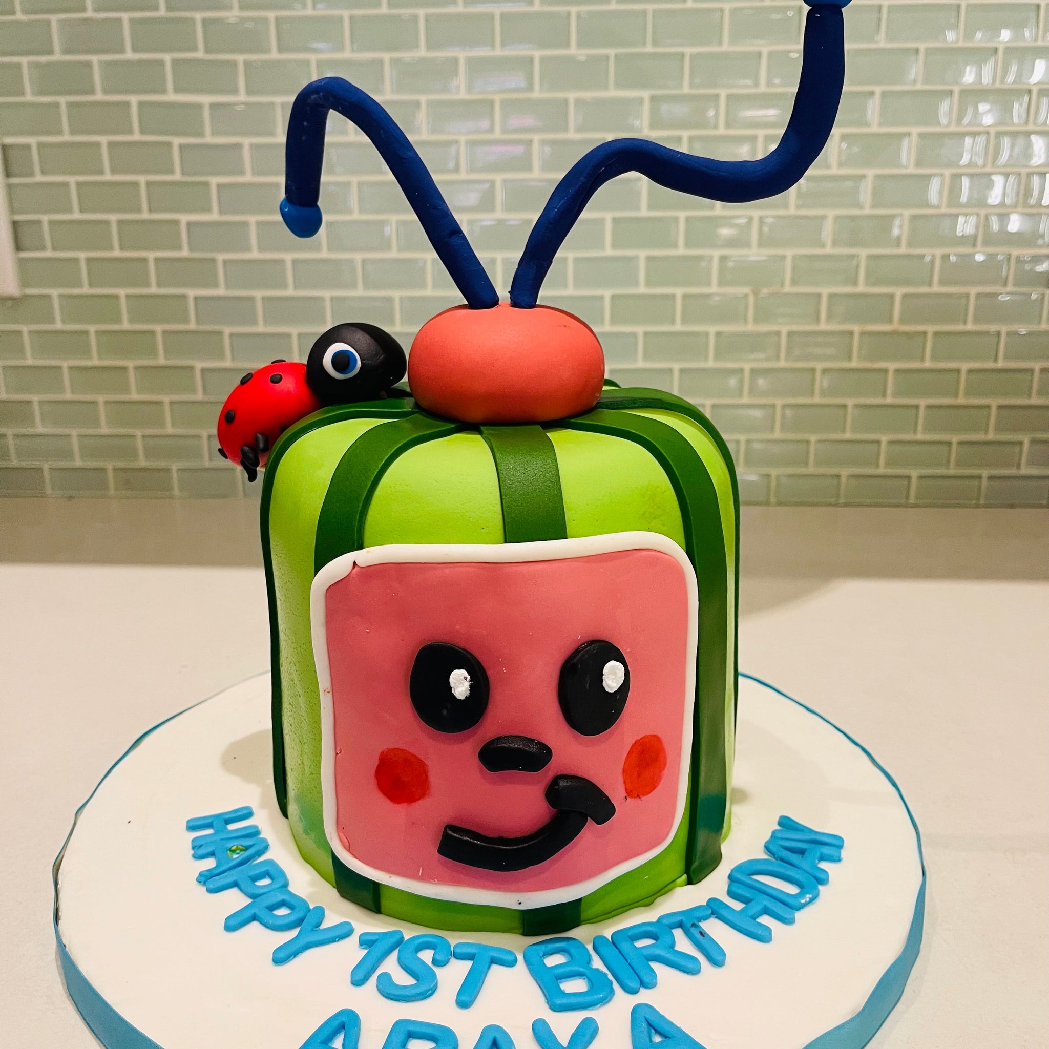 COCOMELON FONDANT CAKE