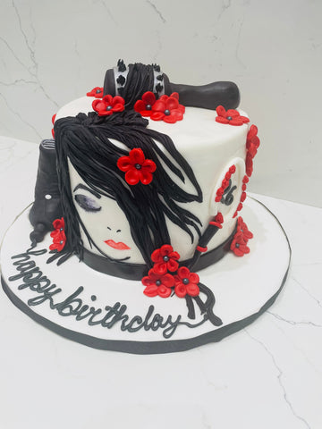 HAIRSTYLIST FONDANT CAKE