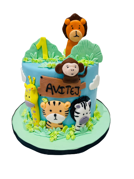 AVITEJ JUNGLE FONDANT CAKE