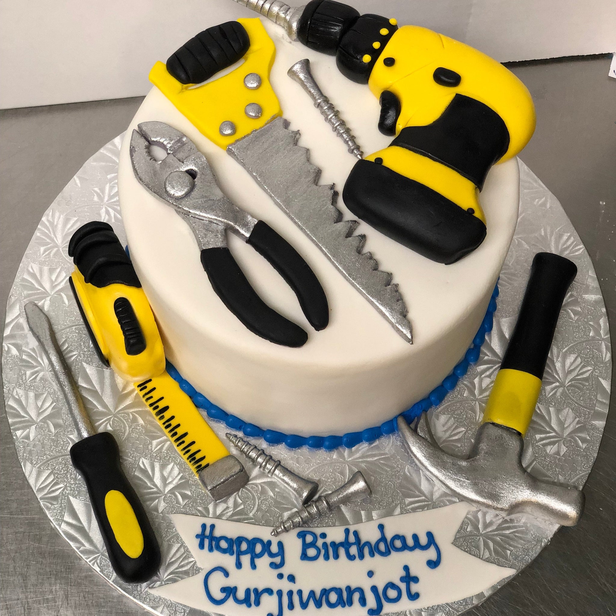 Tools birthday Fondant Cake