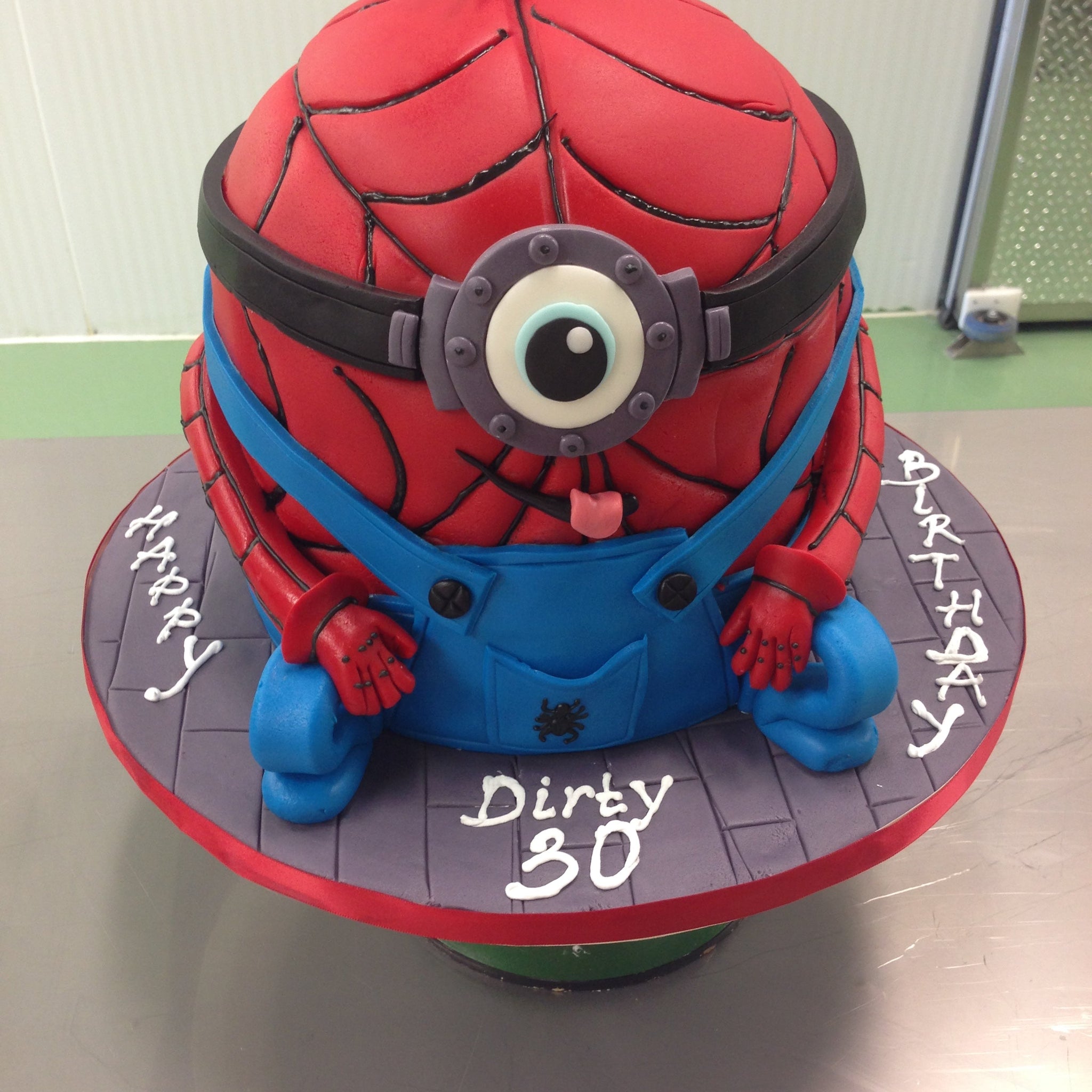 Spiderman Minion Molded cake