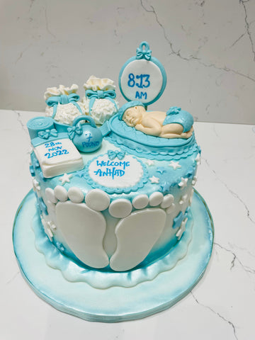 ANHAD BABY DETAILS FONDANT CAKE