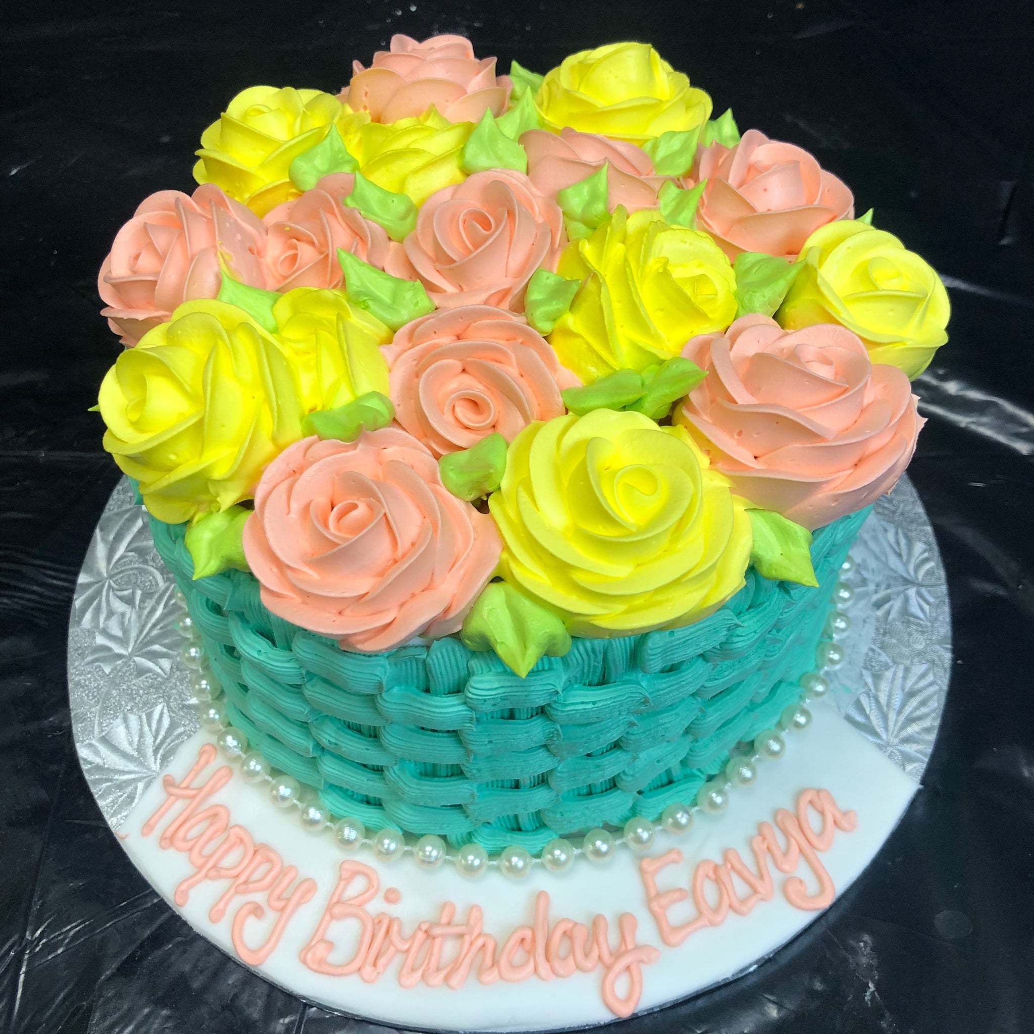 Eavya Basket Birthday cake