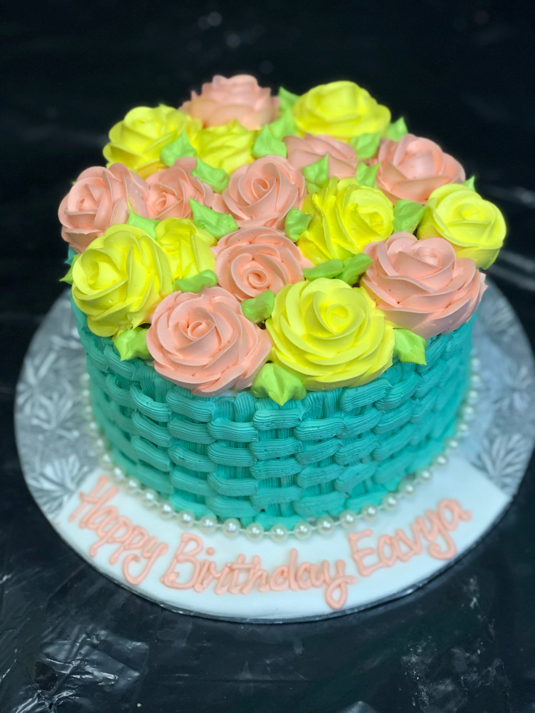 Eavya Basket Birthday cake