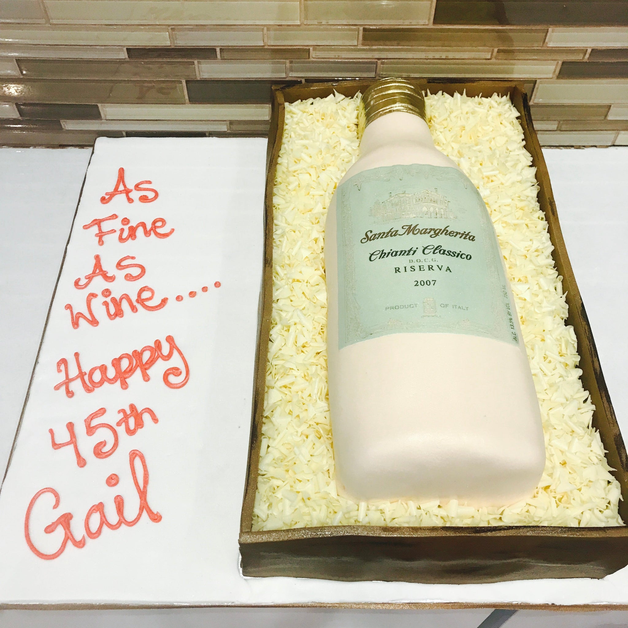 Gail Wine bottle Cake