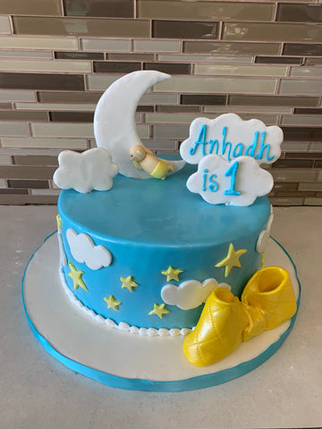 Moon Star Birthday Cake