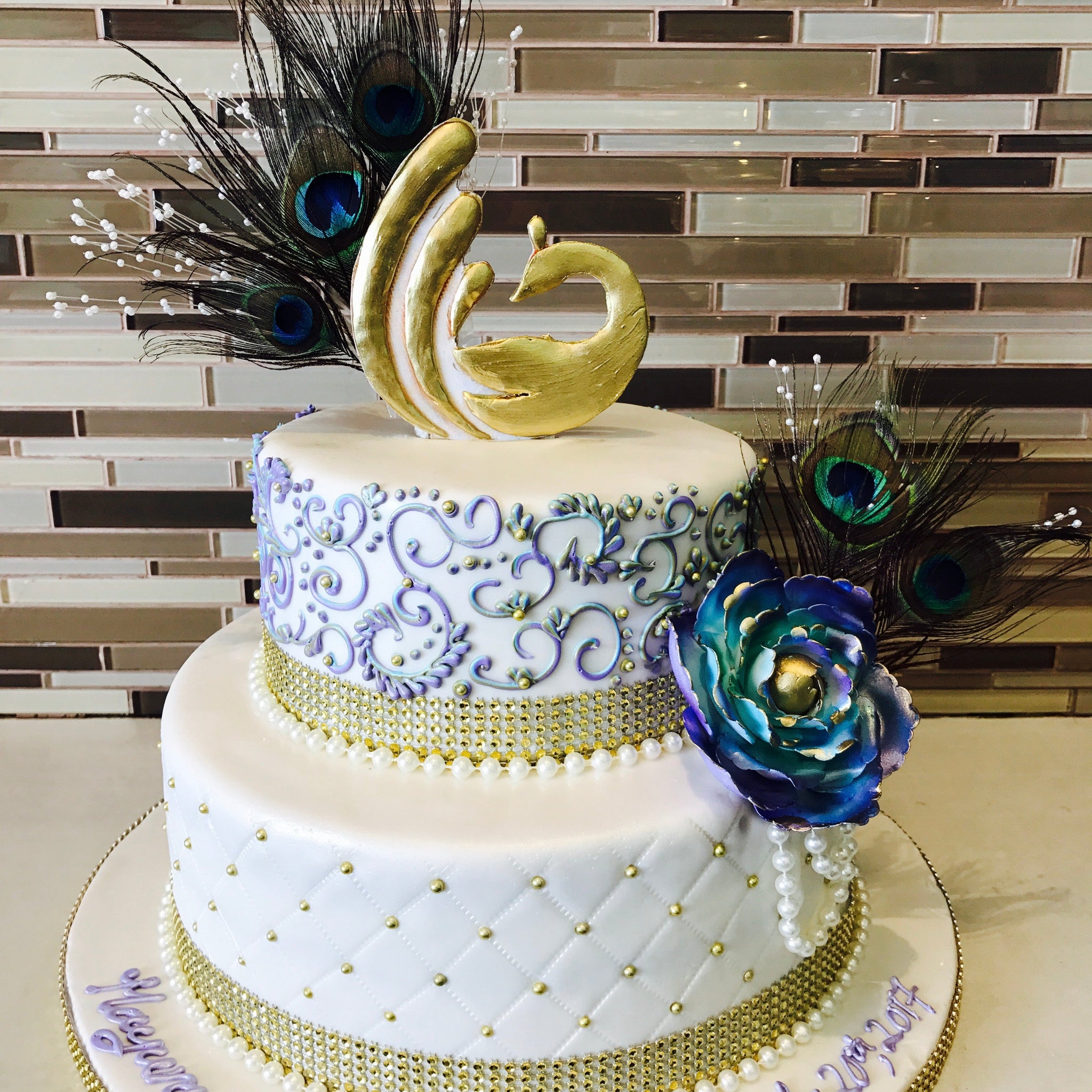 Peacock Wedding Cake