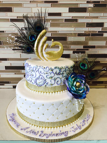 Peacock Wedding Cake