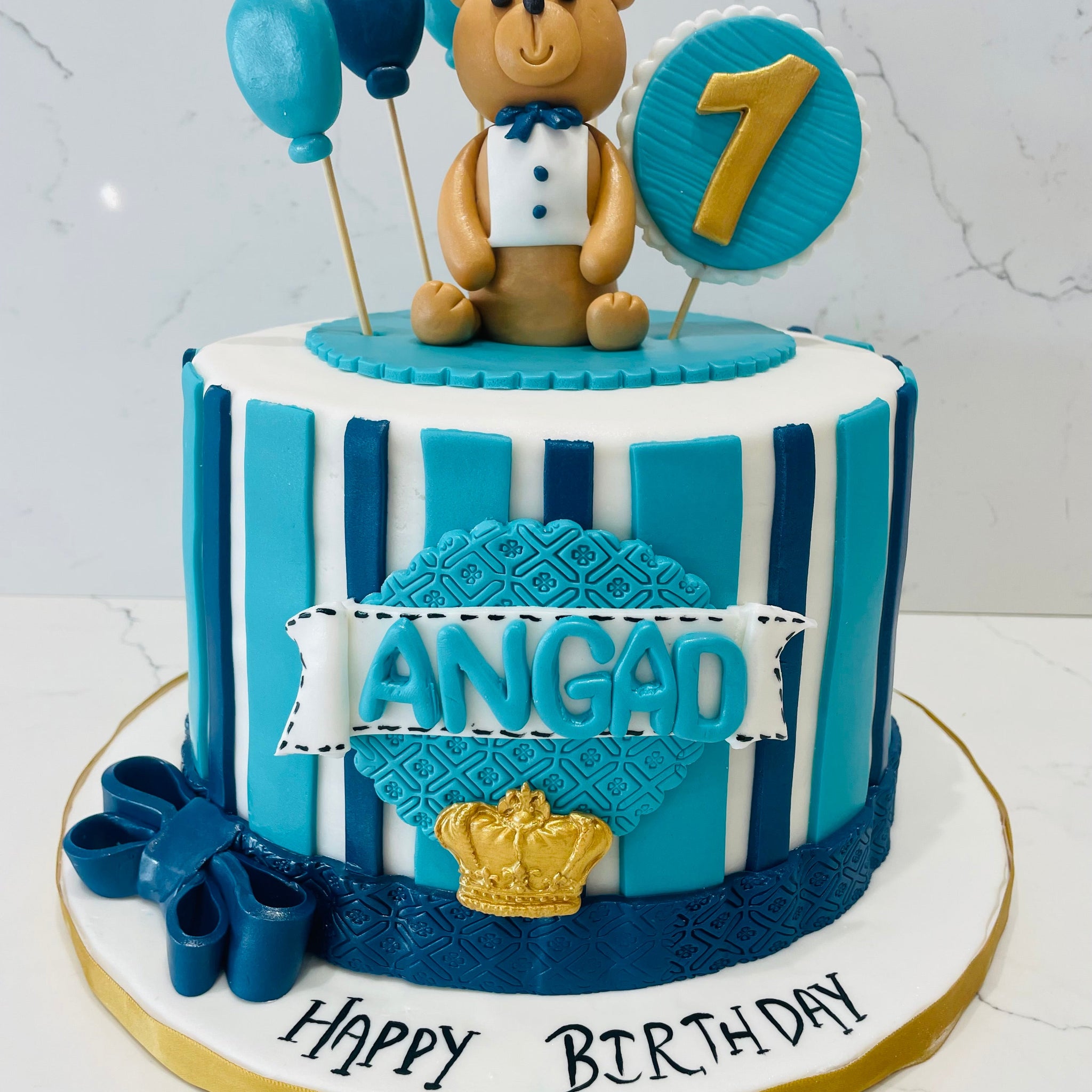 ANGAD TEDDY FONDANT CAKE