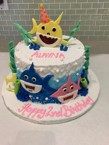 ALAYNA BABY SHARK BIRTHDAY CAKE