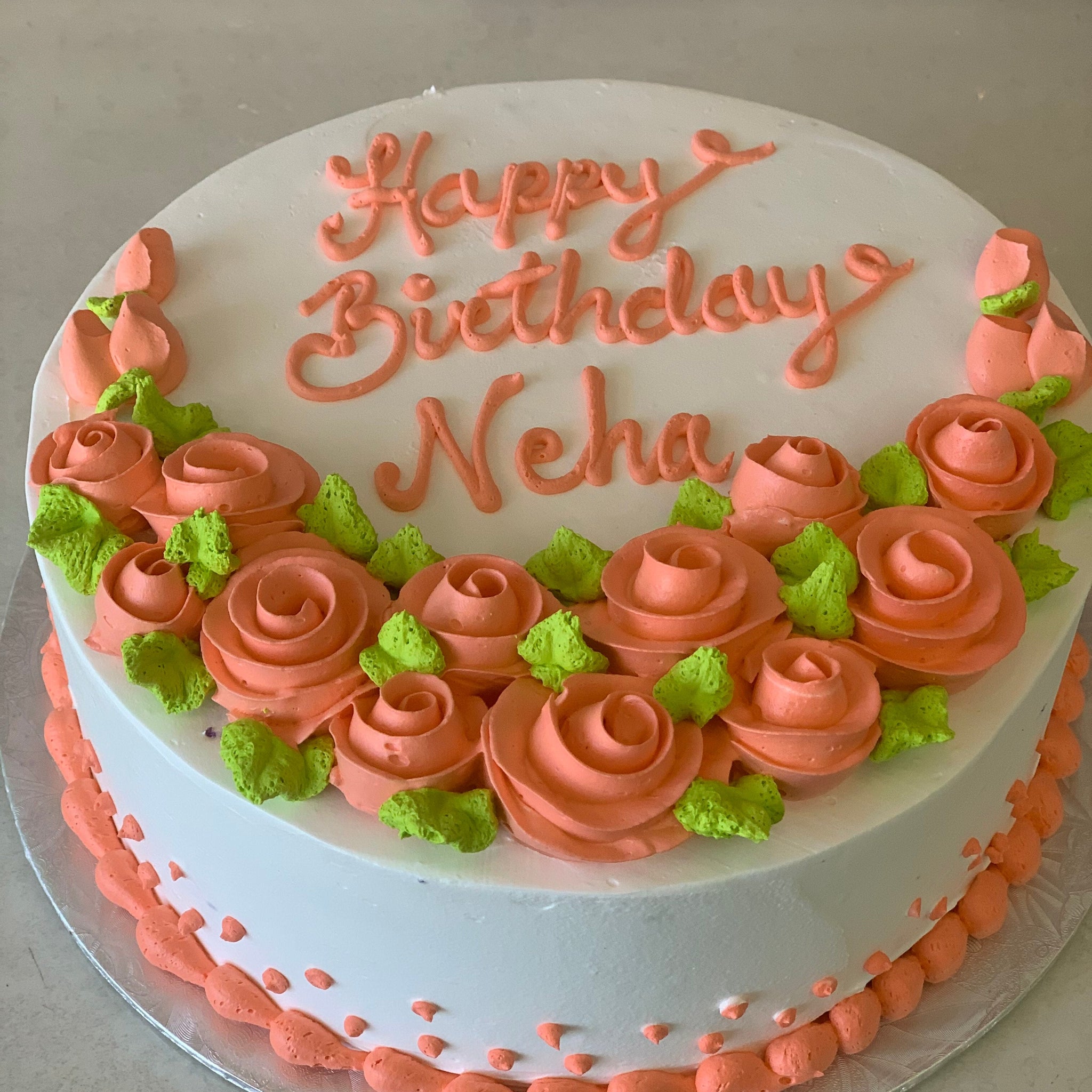 NEHA ORANGE FLOWER CAKE