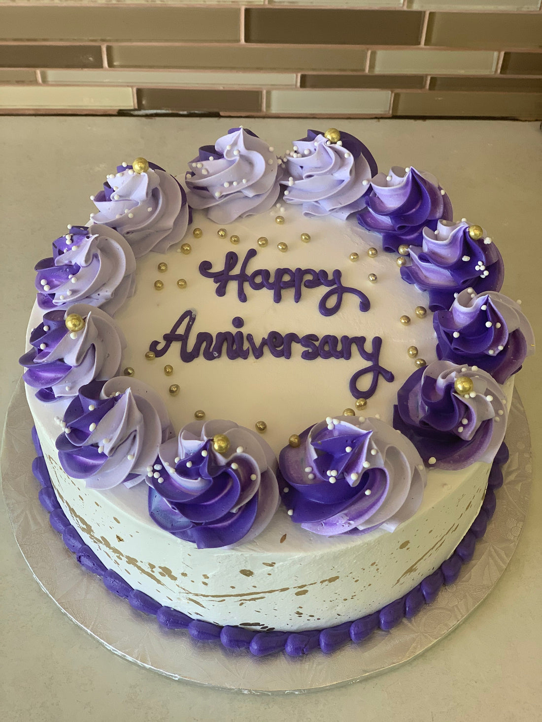 PURPLE ROSETTE CAKE