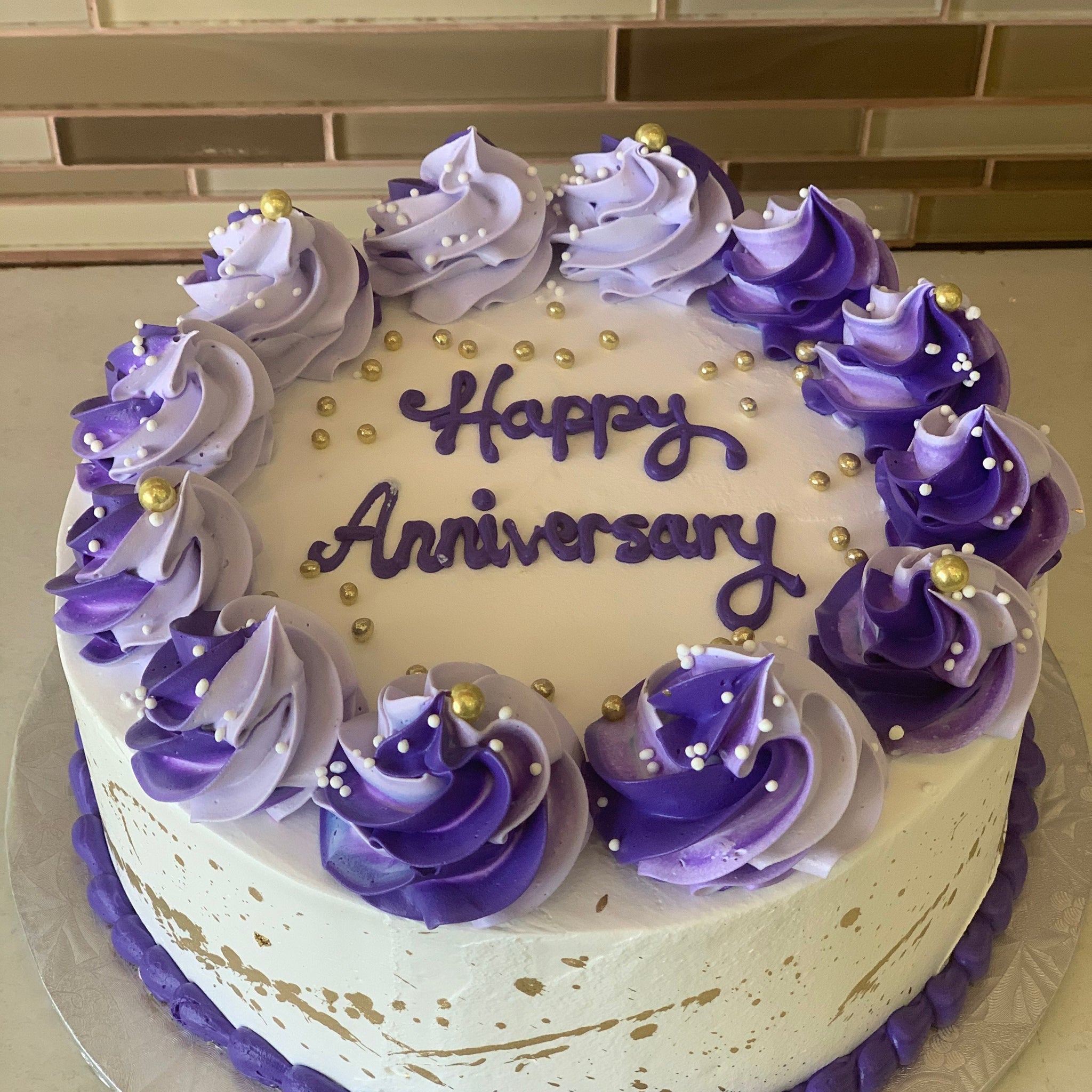 PURPLE ROSETTE CAKE
