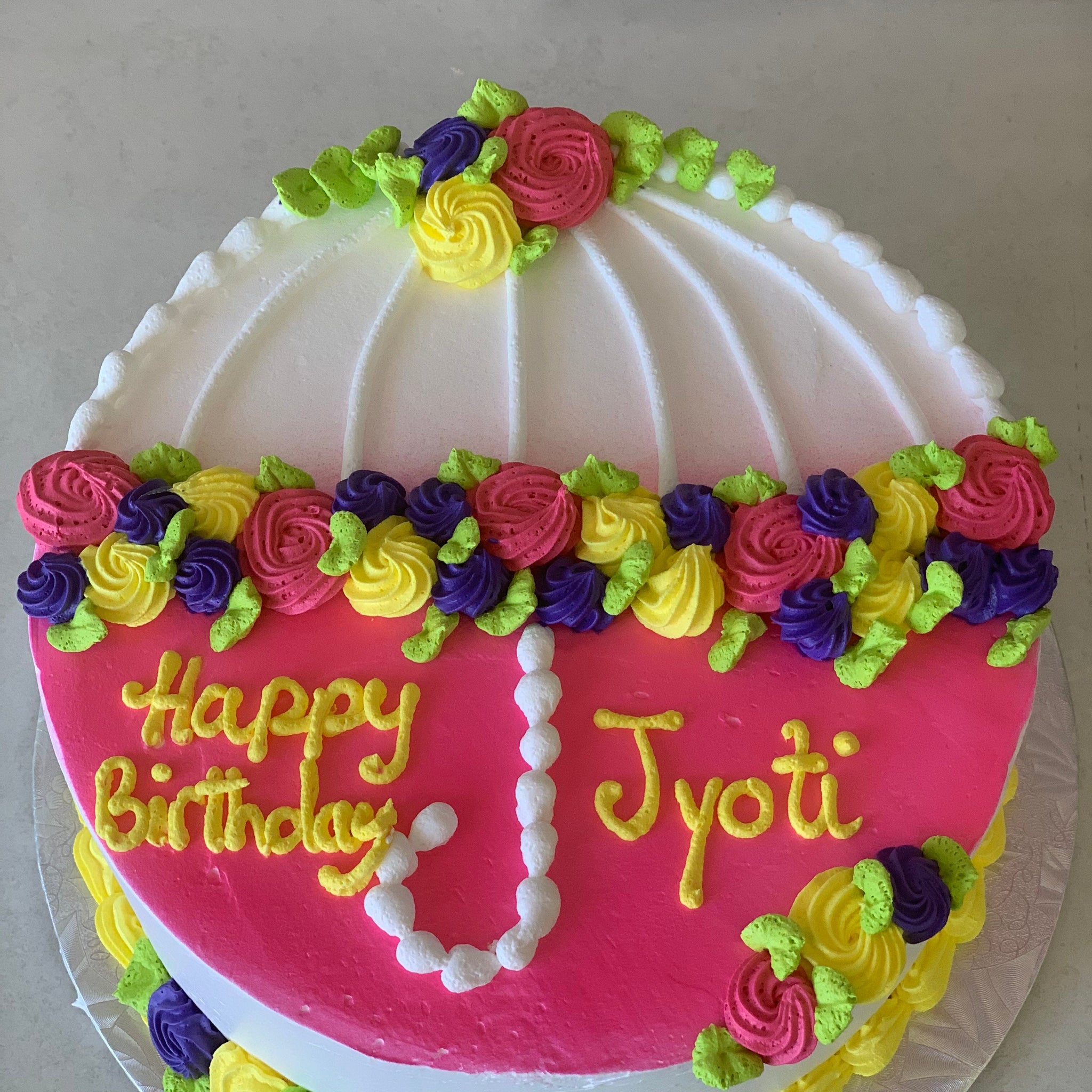 UMBRELLA FLOWER CAKE