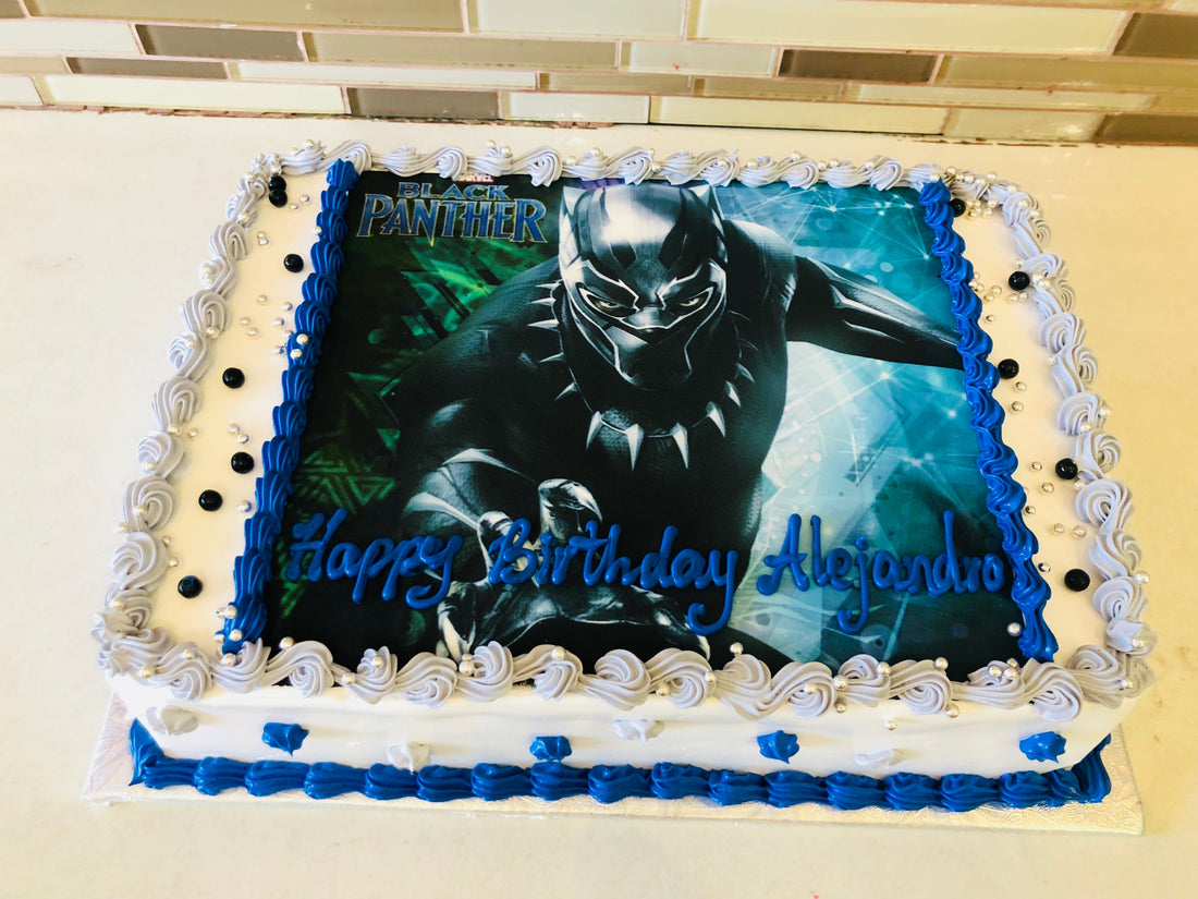 Black Panther Photo Cake