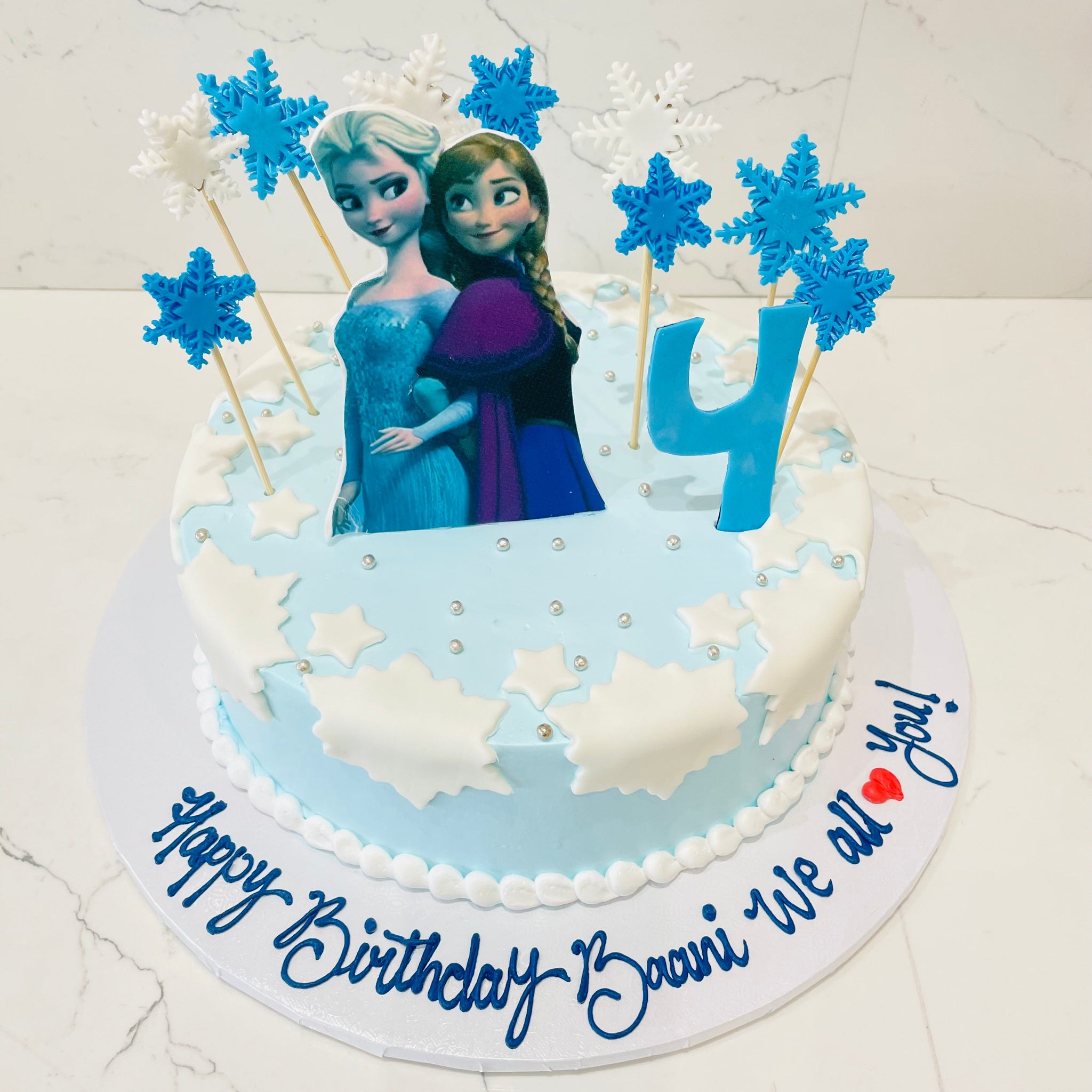BAANI FROZEN SNOWFLAKE CREAM CAKE