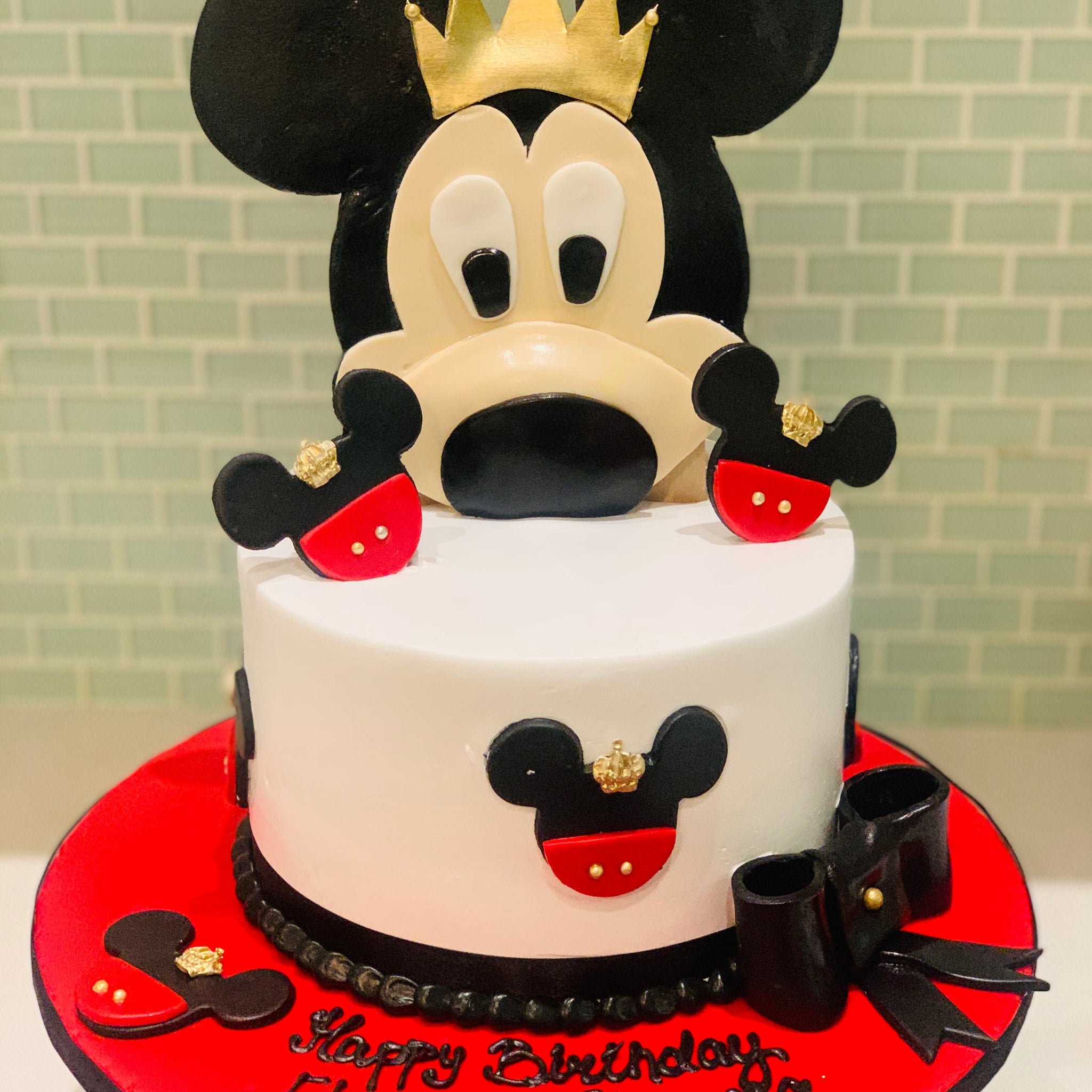 Eknoor Mickey- Minnie Birthday Cake