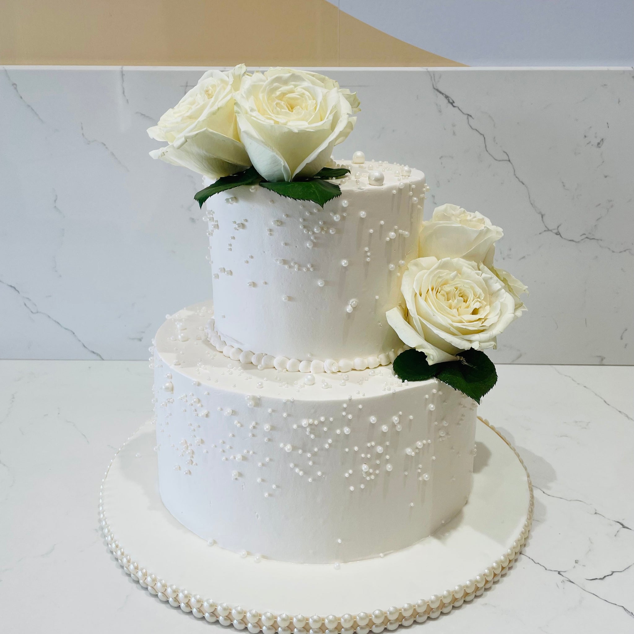 GANEEV WHITE WEDDING CAKE