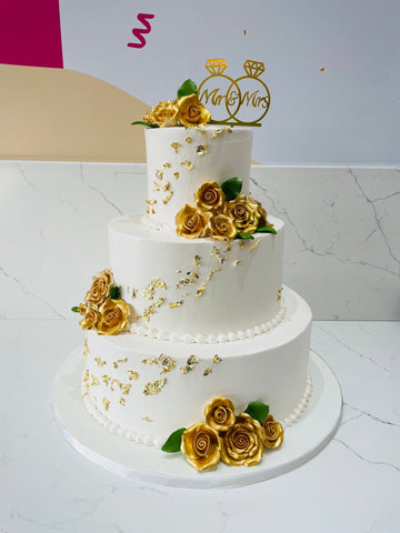 ESVET GOLDEN WEDDING CAKE