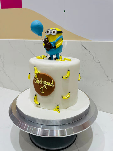 SHEHZAAD MINION FONDANT CAKE