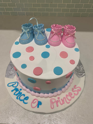 Polka dot Baby shower Cake