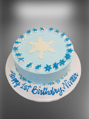 NIRVAAR FROZEN SNOWFLAKE CREAM CAKE