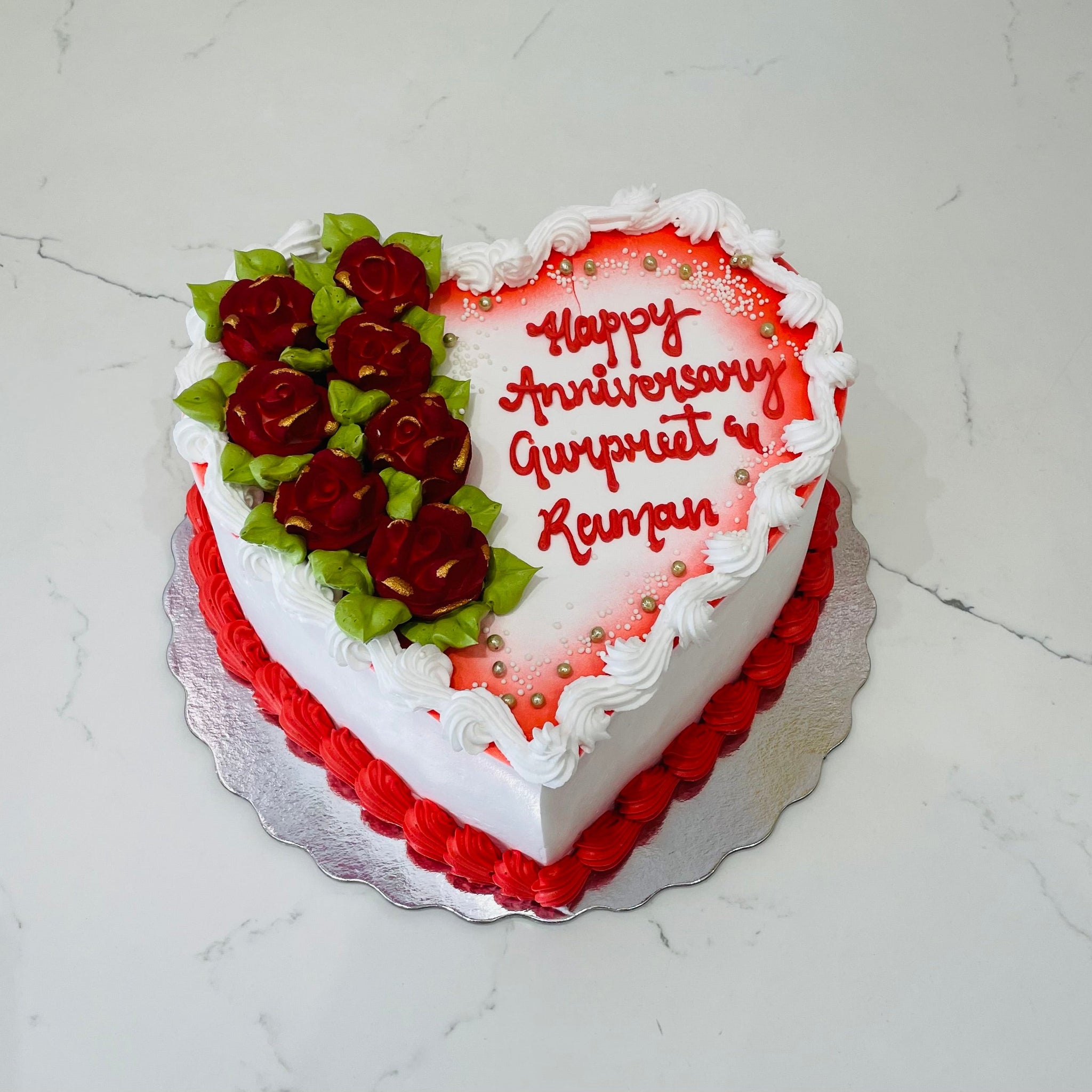 RAMAN RED FLOWER CAKE