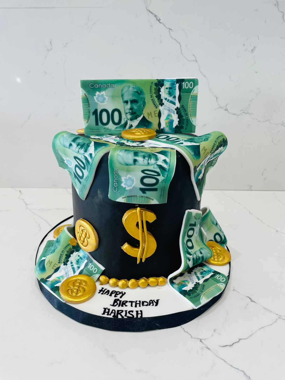 DOLLAR BILLS FONDANT CAKE