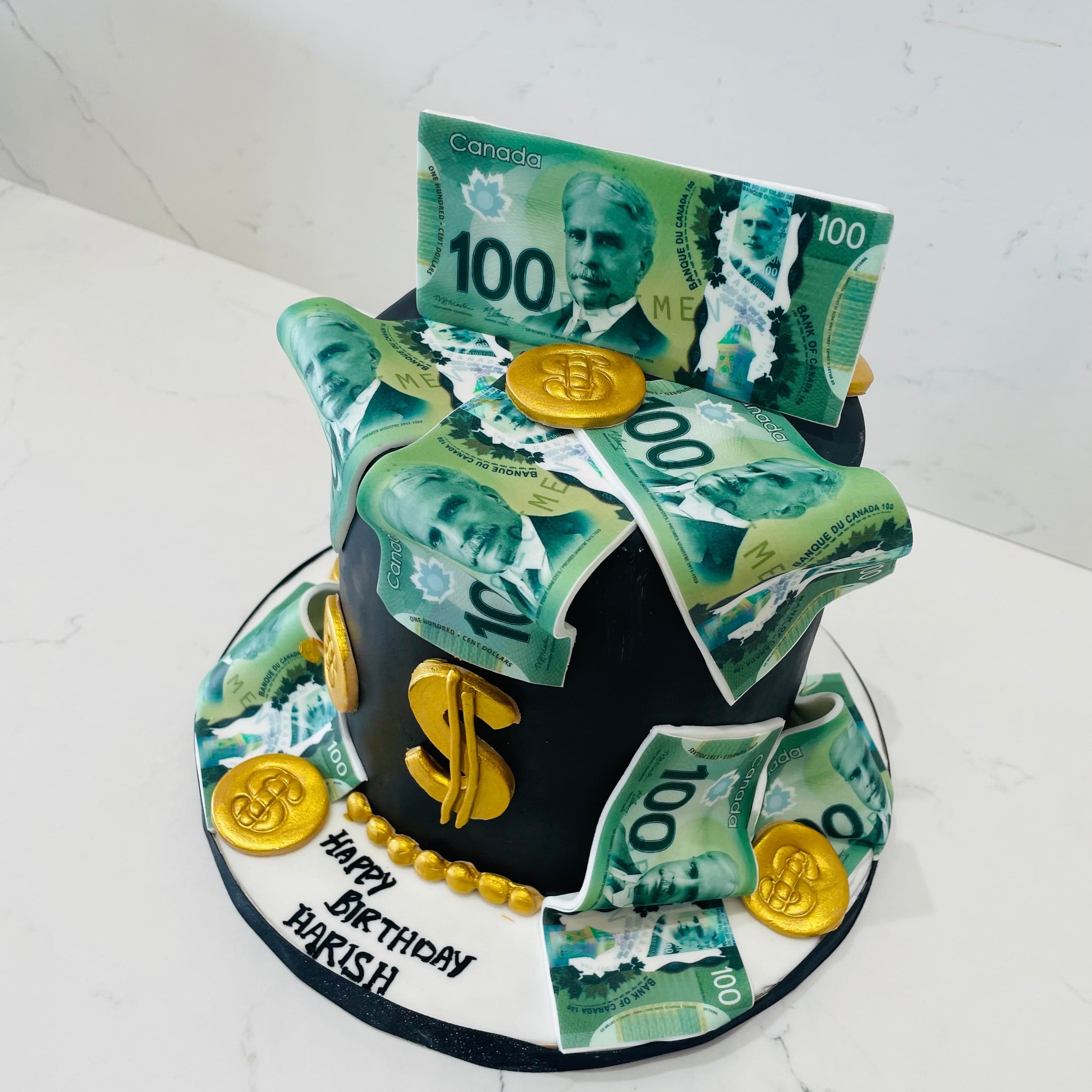 DOLLAR BILLS FONDANT CAKE