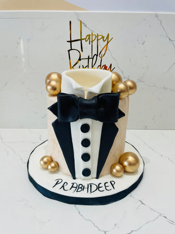 GAGAN TUXEDO FONDANT BIRTHDAY CAKE