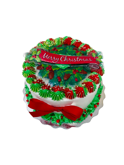 RED & GREEN CHRISTMAS CAKE