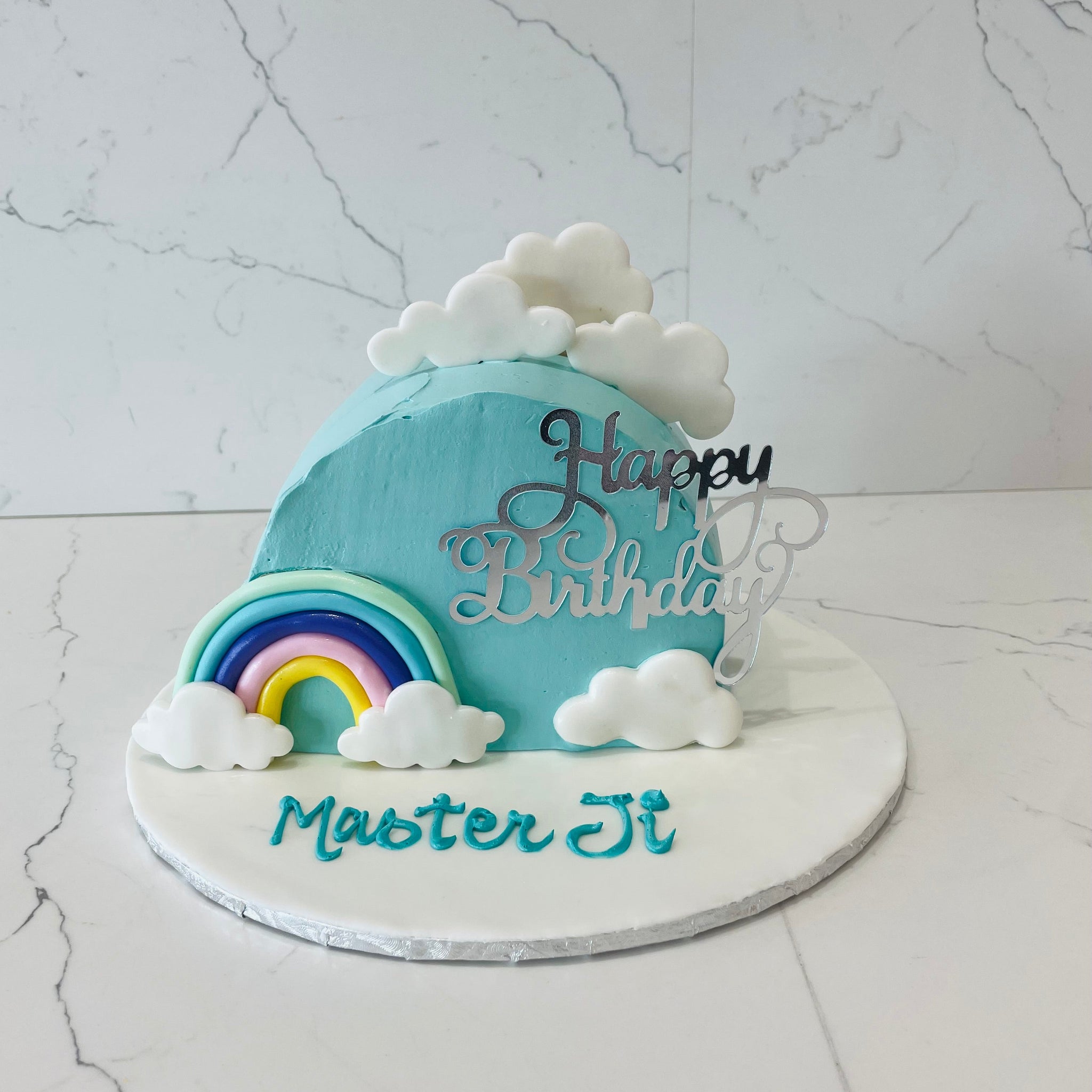 RAINBOW & CLOUDS ARCH CAKE