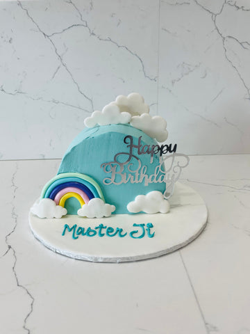 RAINBOW & CLOUDS ARCH CAKE