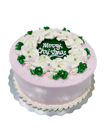 PINK & WHITE CHRISTMAS CAKE