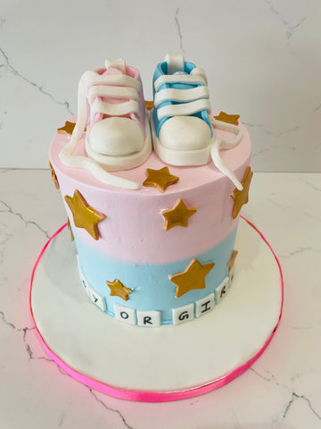 BABY SHOWER SHOES CREAM CAKE