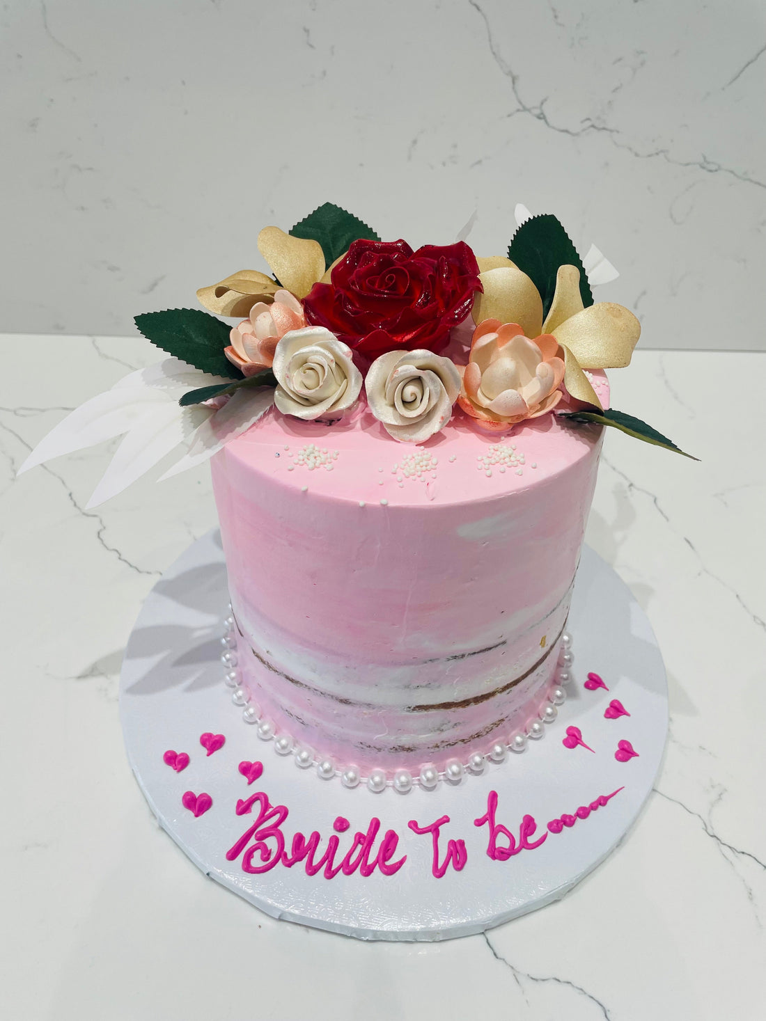 Bride To Be Naked Flower Cake