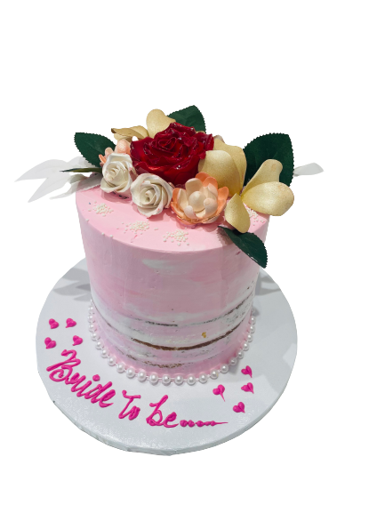 Bride To Be Naked Flower Cake