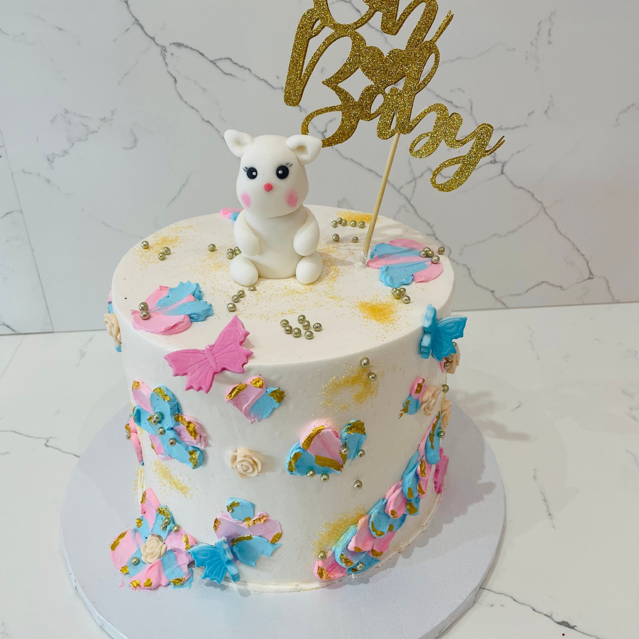 OH BABY BUNNY BABY SHOWER CAKE