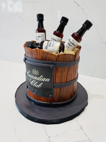 CANADIAN CLUB BOTTLE FONDANT CAKE