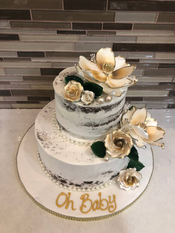 Oh Baby Naked Flower Cake