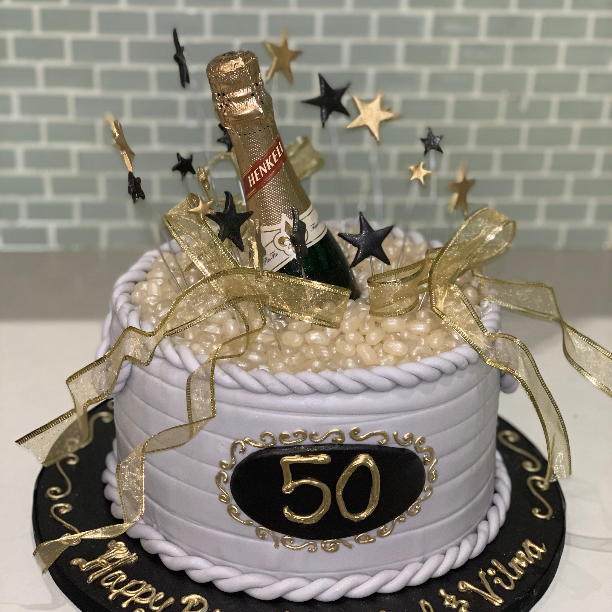 50th Birthday Bottle Cake