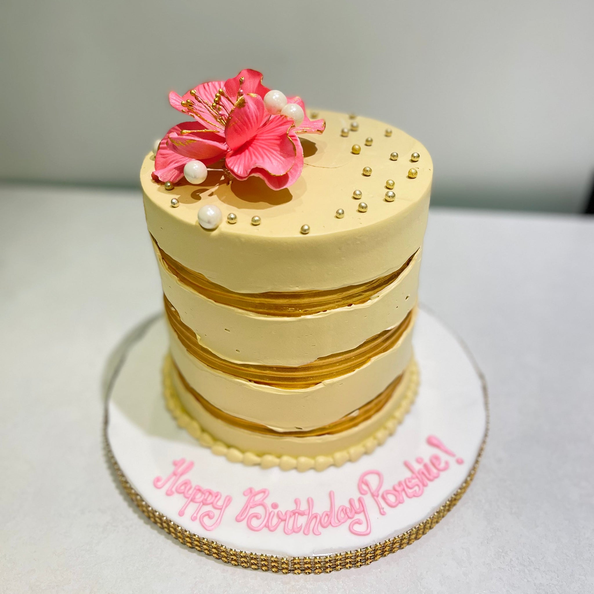 PORSHIE FLORAL BIRTHDAY CAKE