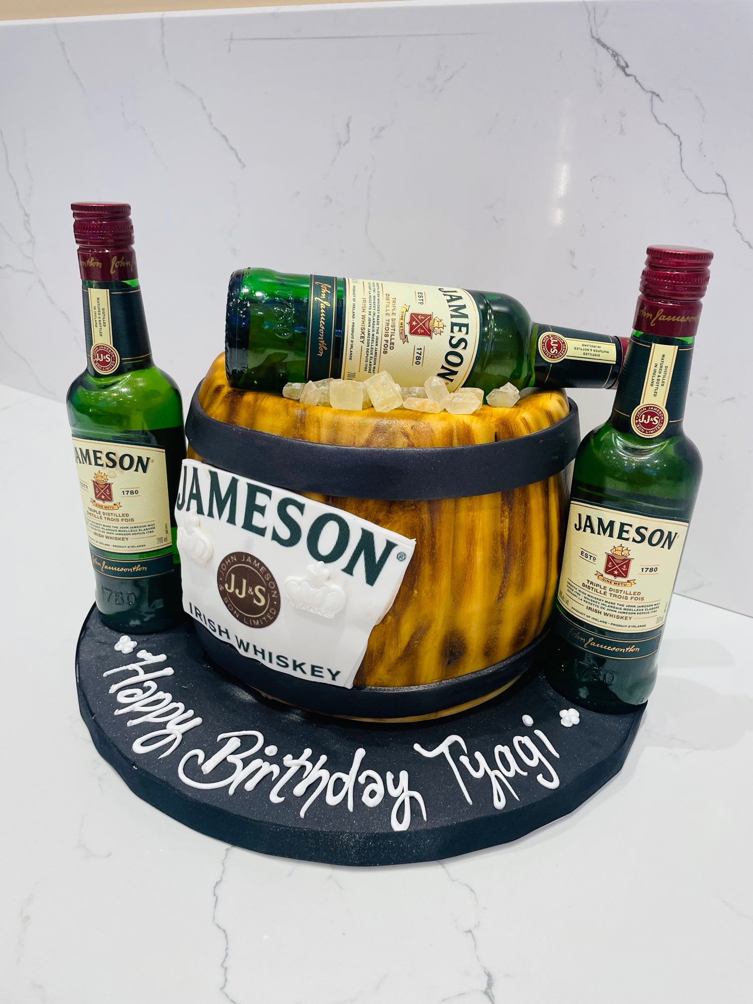 JAMESON BARREL BOTTLE CAKE