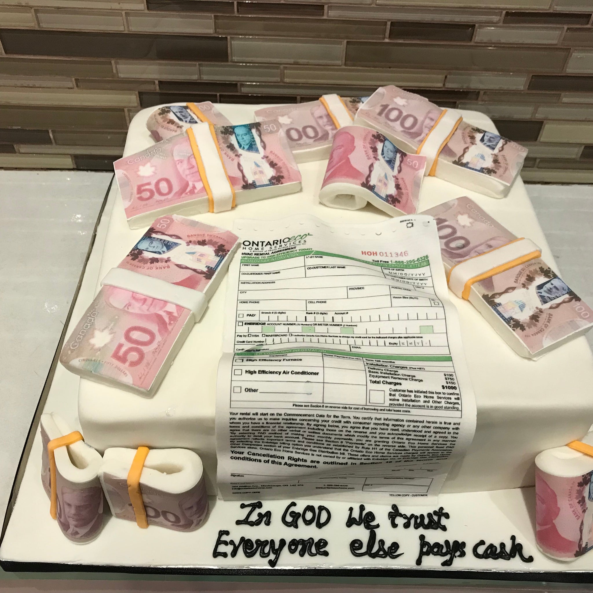 Dollar Fondant Cake