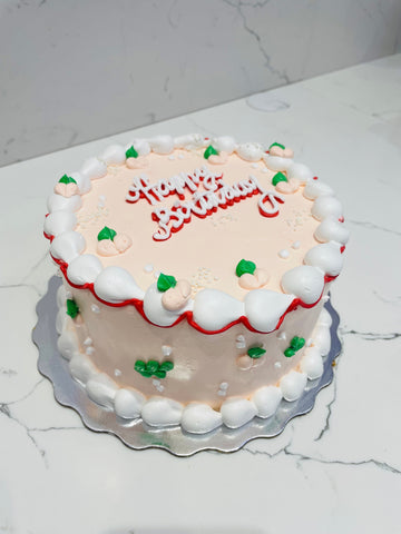 IVORY & GREEN CREAM CAKE