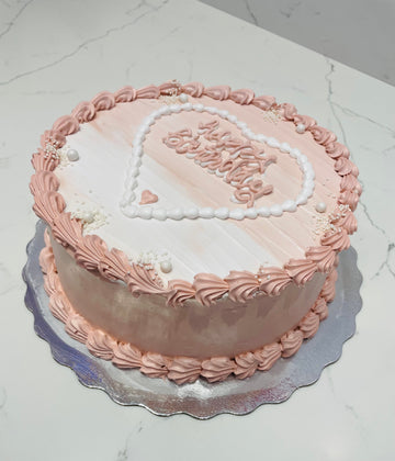 ROSE GOLD & WHITE CREAM CAKE