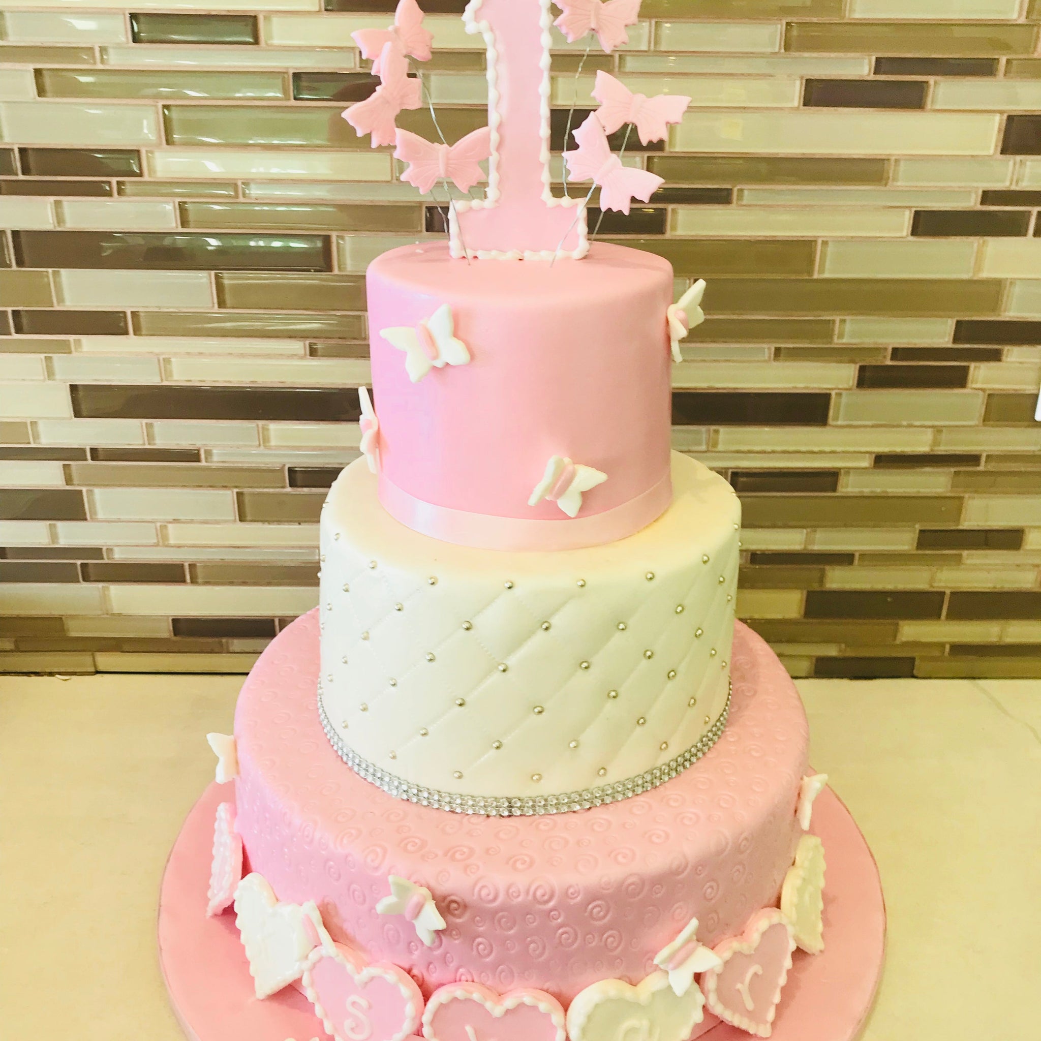 Roseline Tiered fondant  Cake