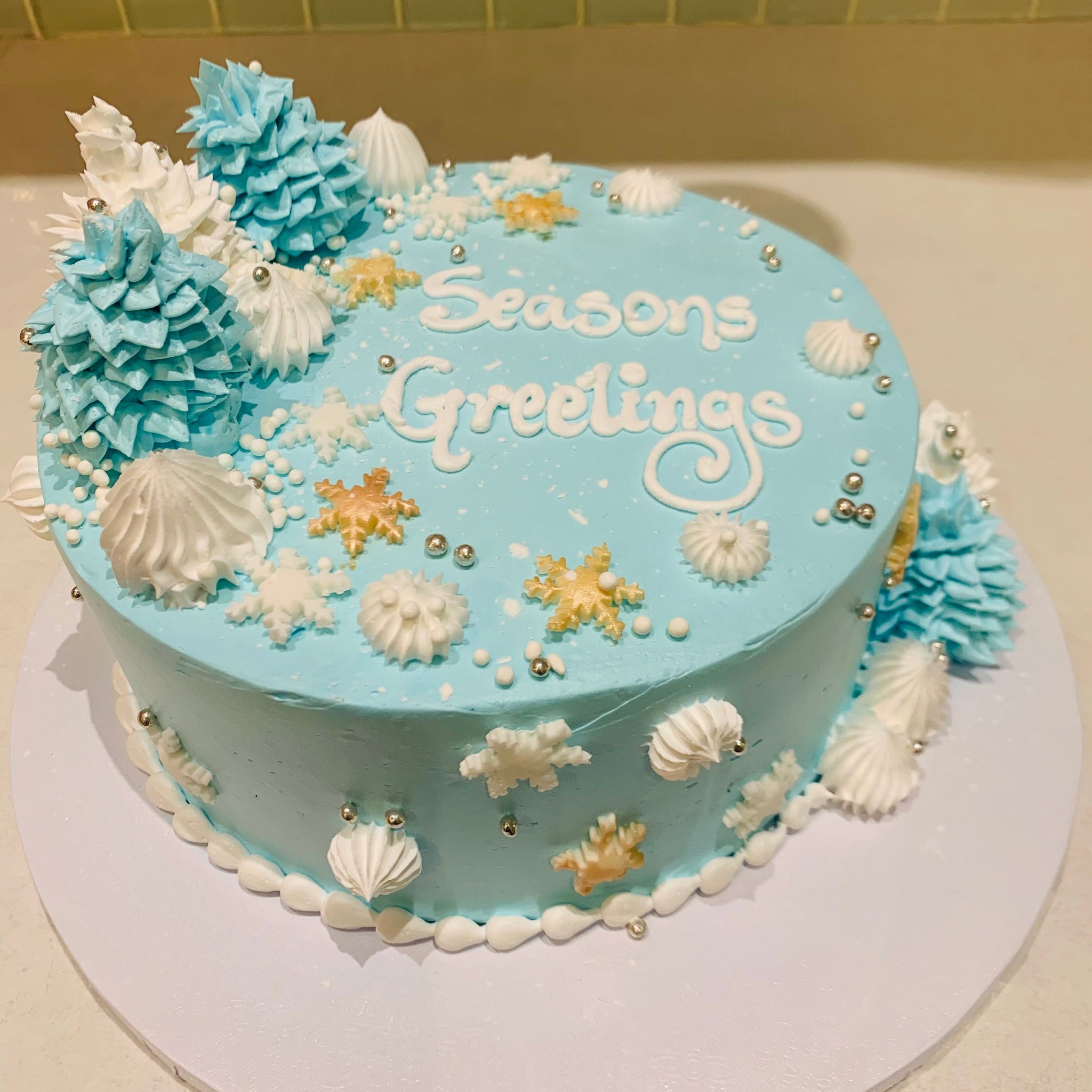 CHRISTMAS GREETINGS CAKE