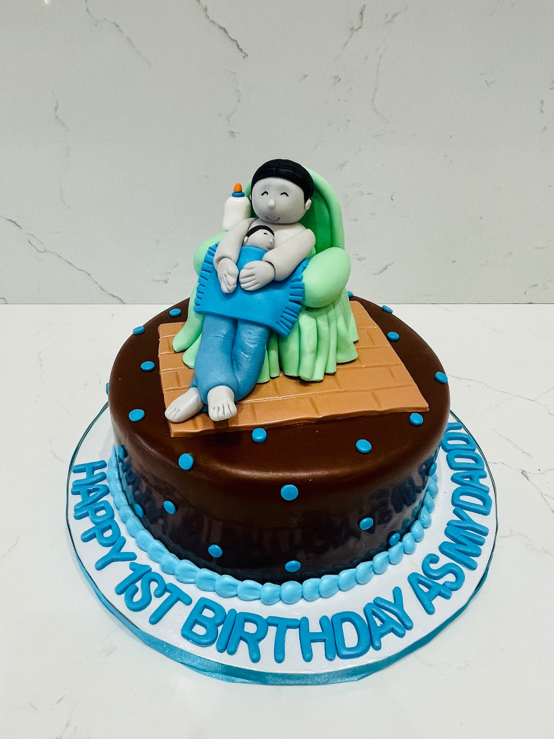 SON & FATHER FONDANT CAKE